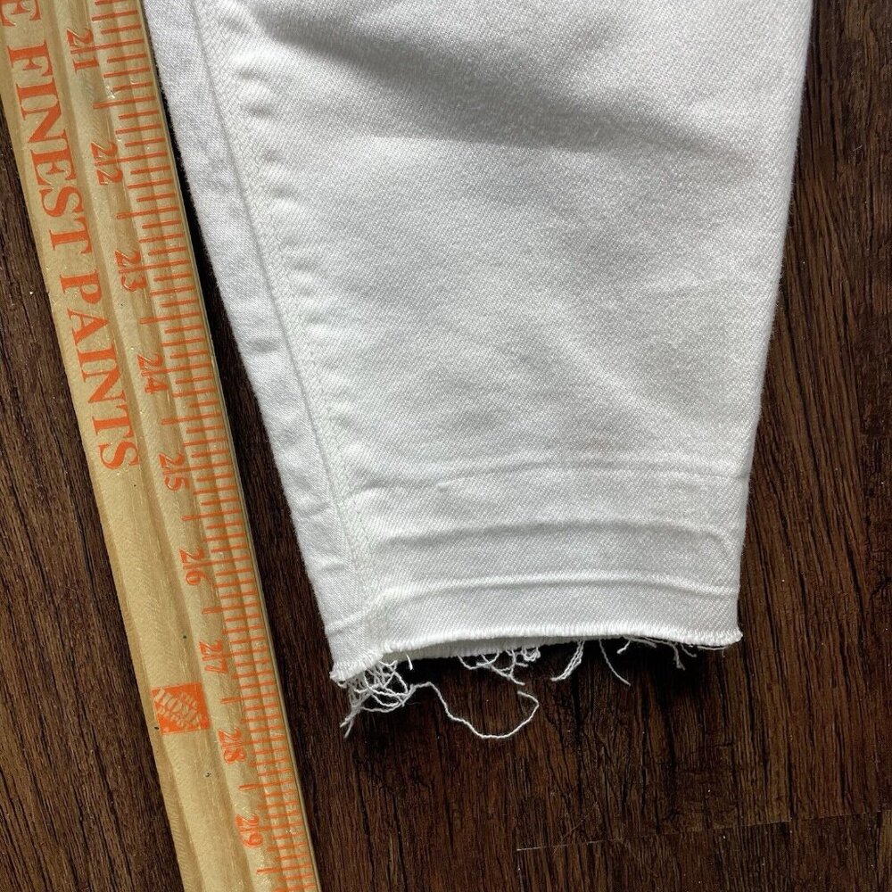SPANX Distressed Skinny Jean High Waited  Sz L White - Picture 7 of 10